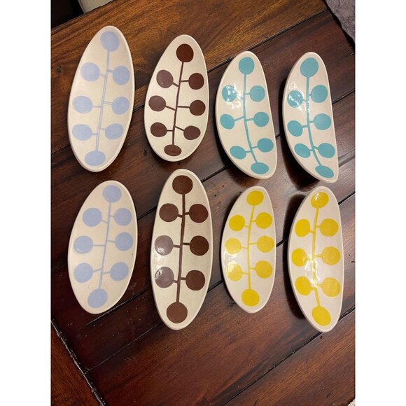 Mid Century Ceramic Bone Plates Sushi Condiment Eight - Picture 2 of 8